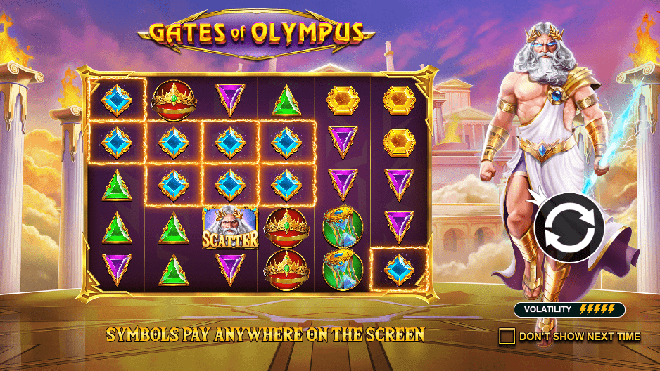 Gates of Olympus slot game at HellSpin